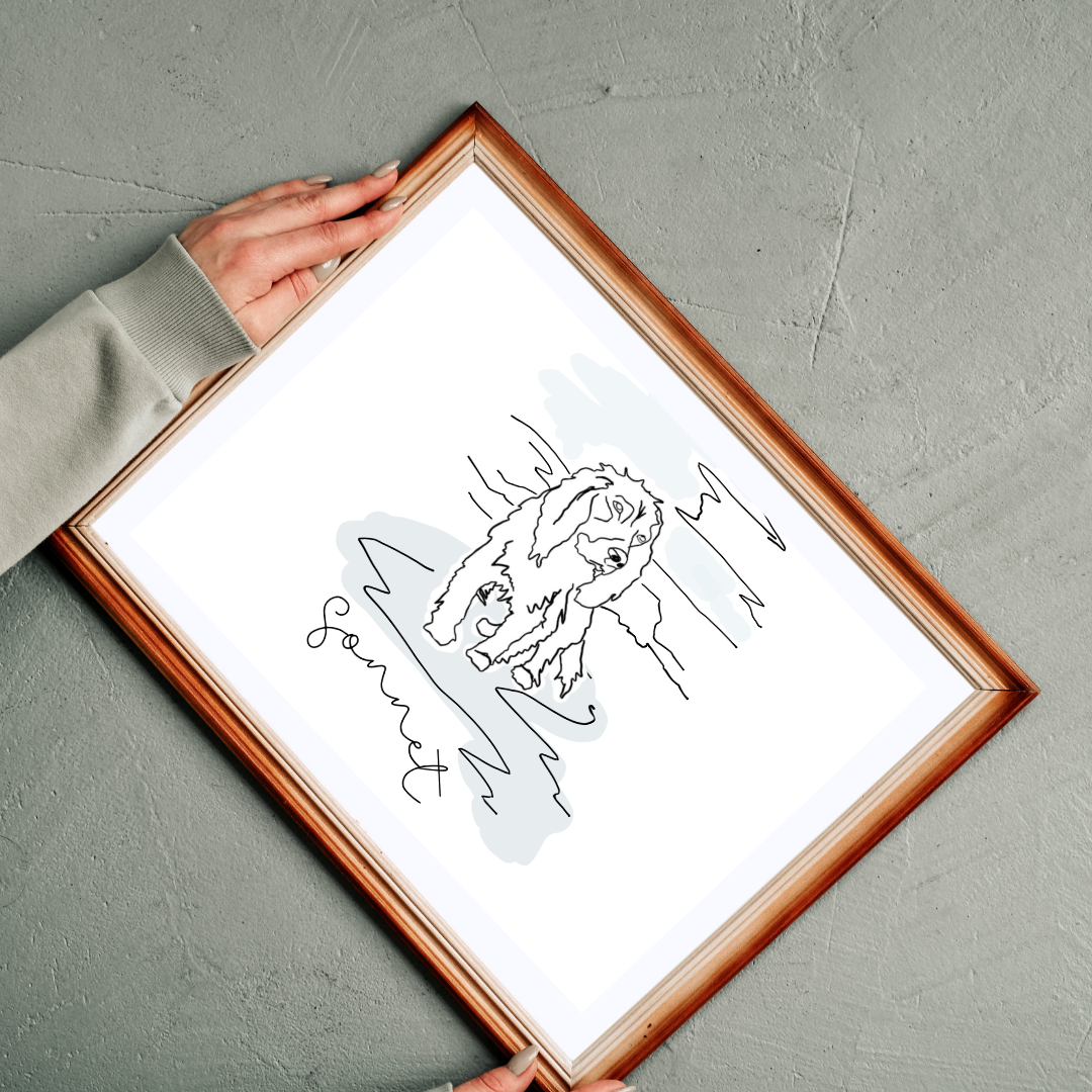 Personalised Pet Print – Custom Pet Portraits for Loved, Missed & New Companions