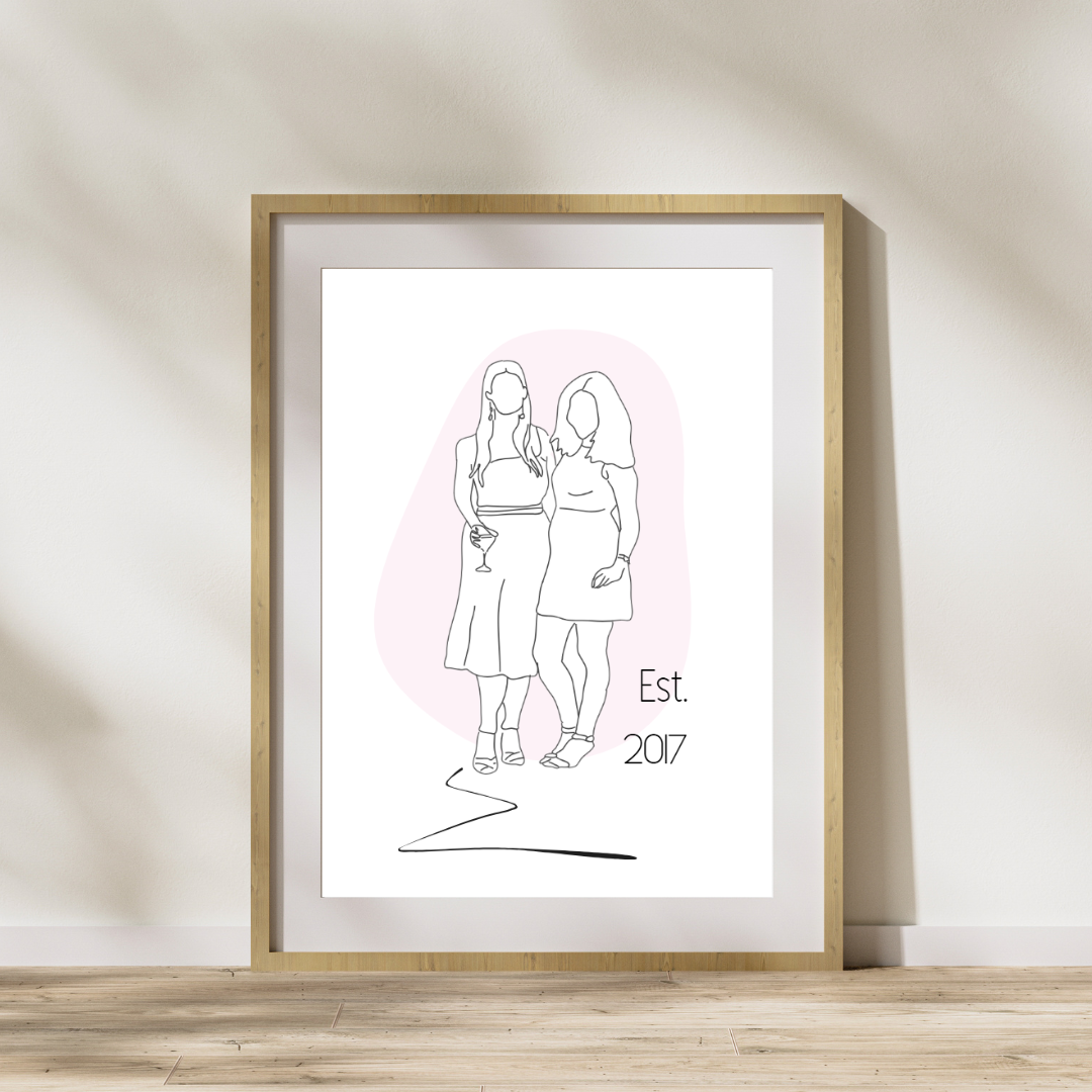 Personalised People Print – Custom Family, Friends & Special Moments Illustration