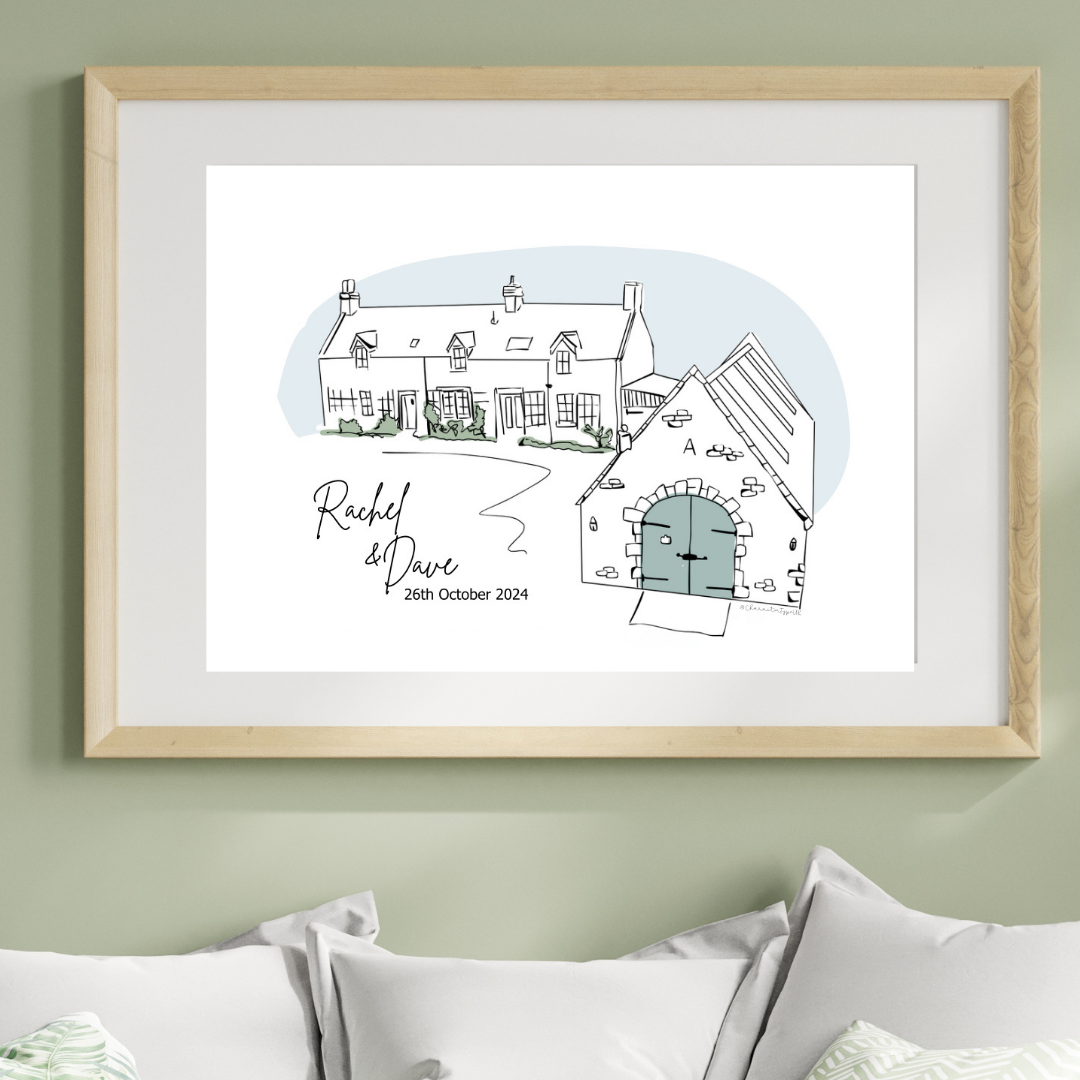 Personalised Place Print – Custom Illustration of Homes, Venues & Meaningful Locations