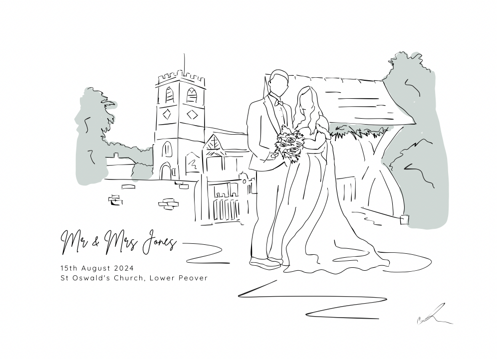 Wedding day illustrations