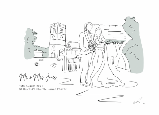 Wedding day illustrations