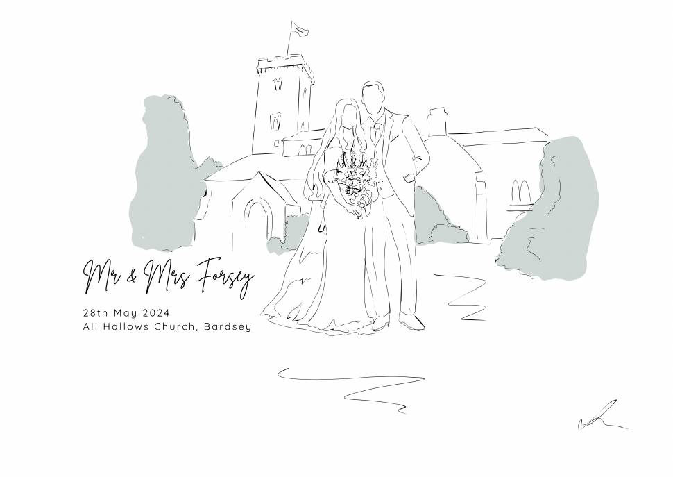 Wedding day illustrations