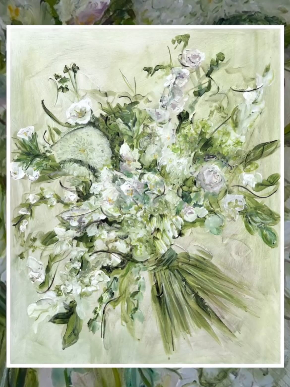 Keepsake wedding bouquet painting