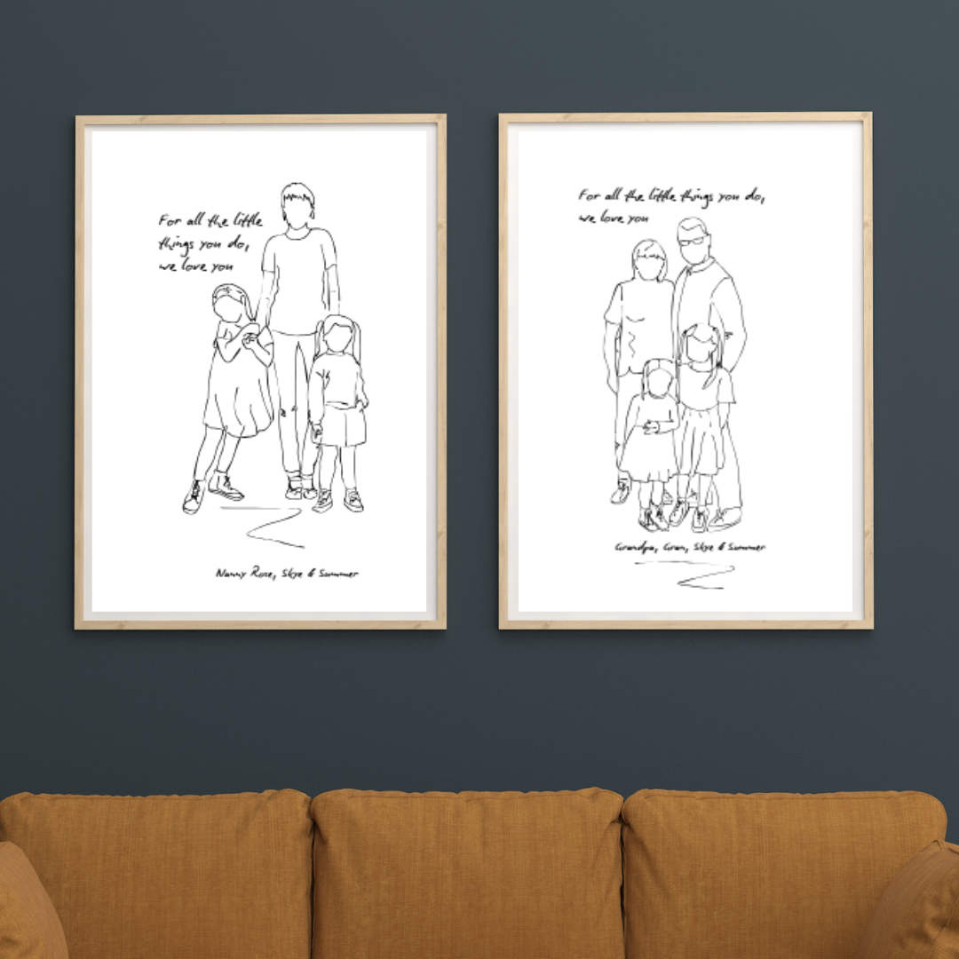 Personalised People Print – Custom Family, Friends & Special Moments Illustration