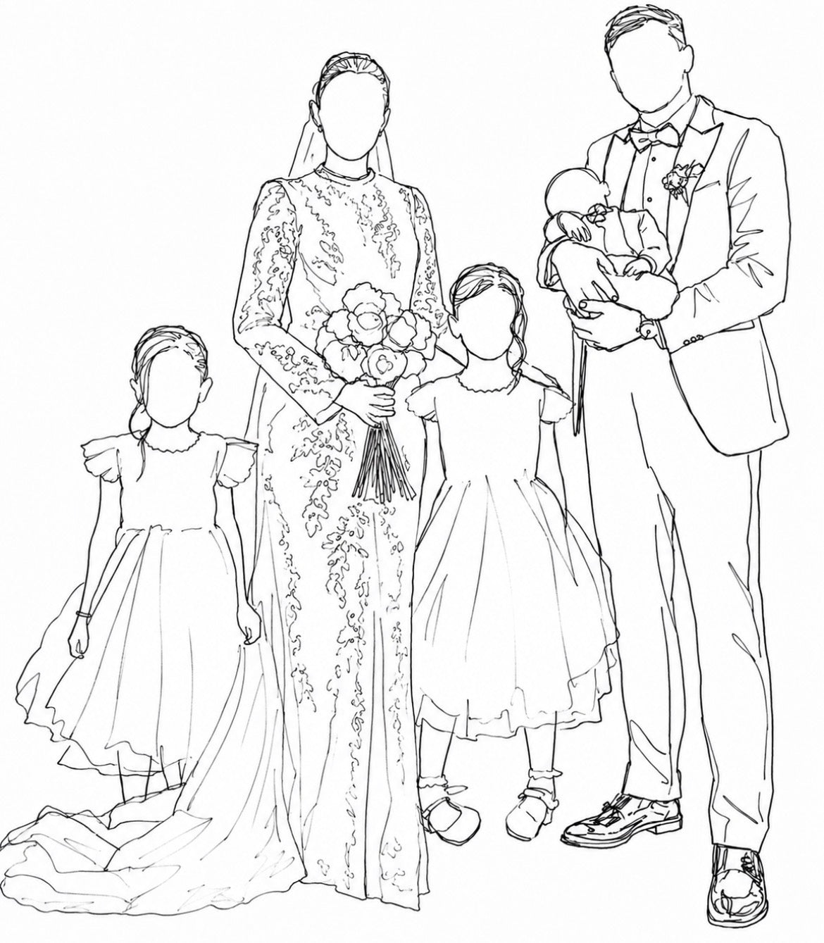 Wedding day illustrations