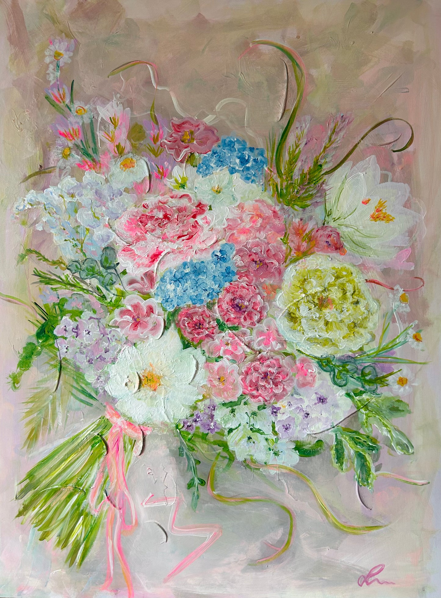 Keepsake wedding bouquet painting